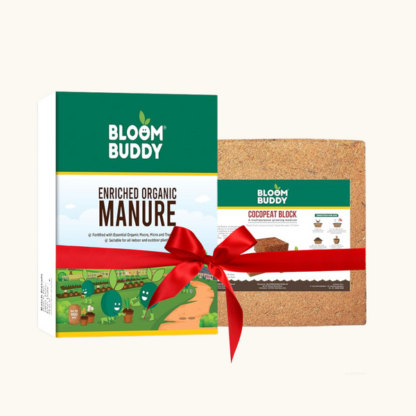 Enriched Organic Manure Fertilizer and Cocopeat Block Combo